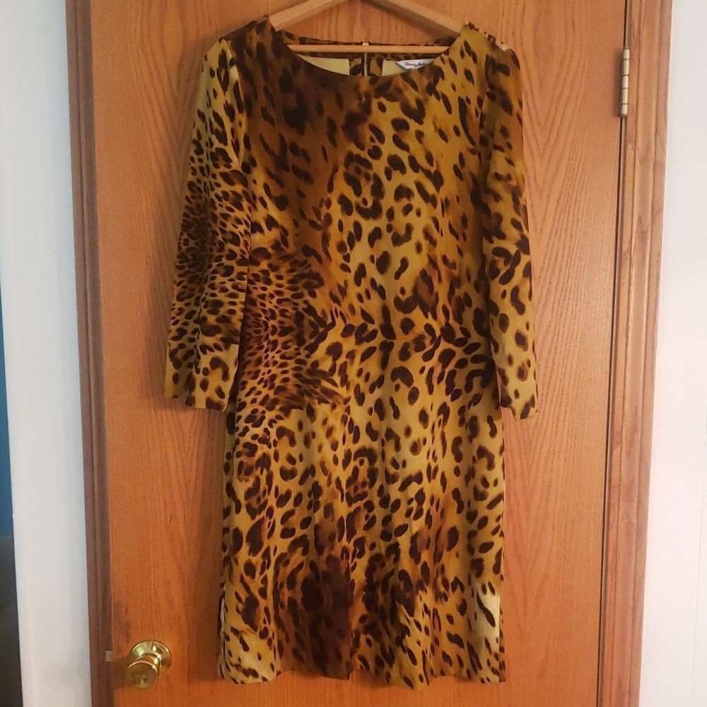Tommy Bahama Animal Print Shift Dress Sz L